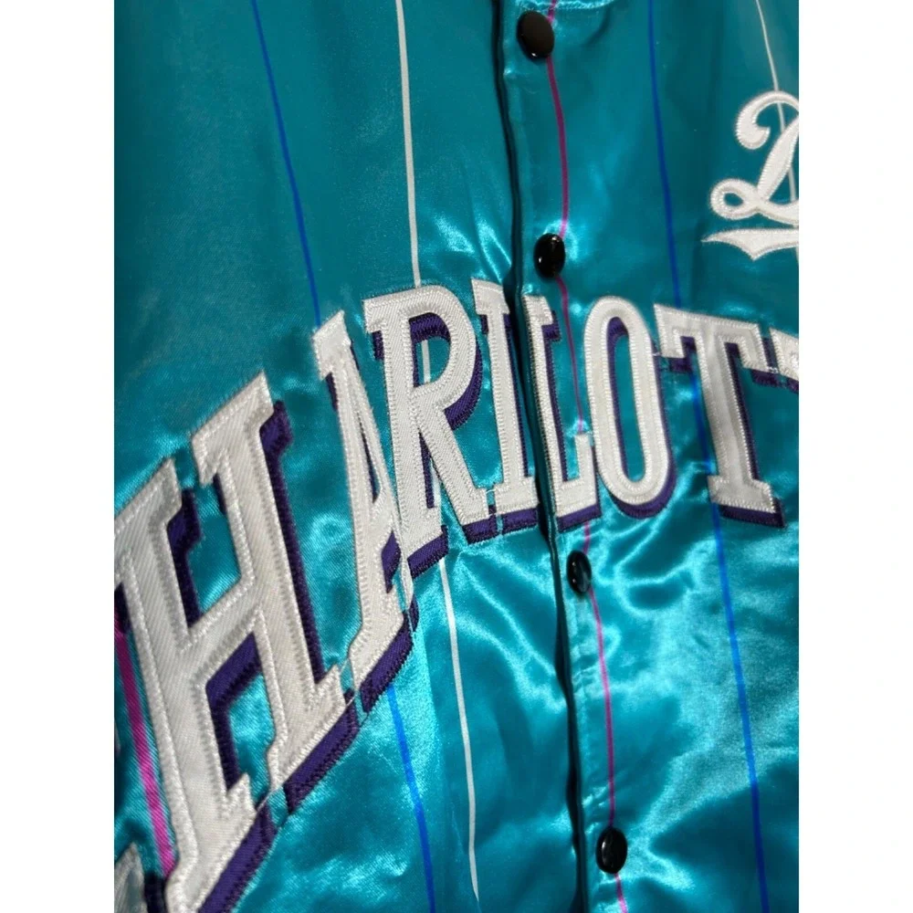 Headgear Classics Men's Dreamville Charlotte J. Cole‎ Teal Aqua Satin Jacket Sm